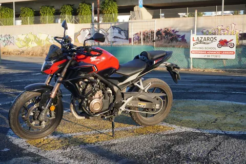 Honda CB500F training motorcycle for A2 licence lessons