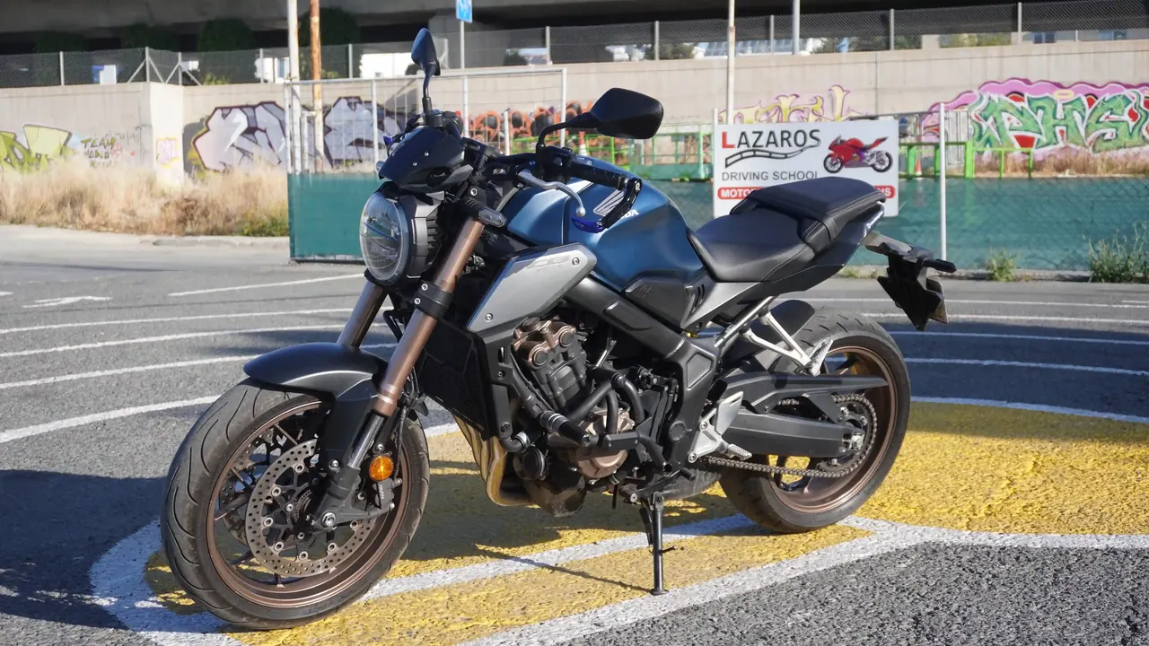 Honda CB 650R training motorcycle of Lazaros Motorcycle Academy, Limassol